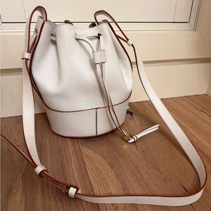 Loewe White and Tan Shoulder Bag